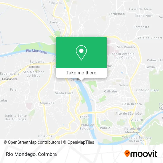 Rio Mondego map