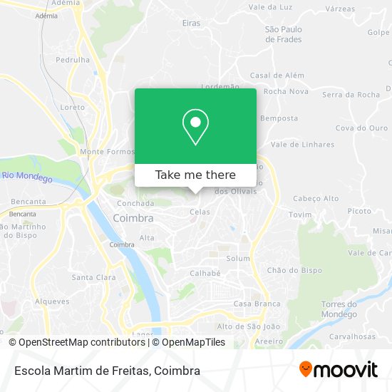 Escola Martim de Freitas mapa