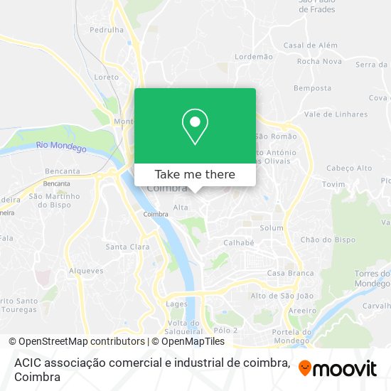 ACIC associação comercial e industrial de coimbra map
