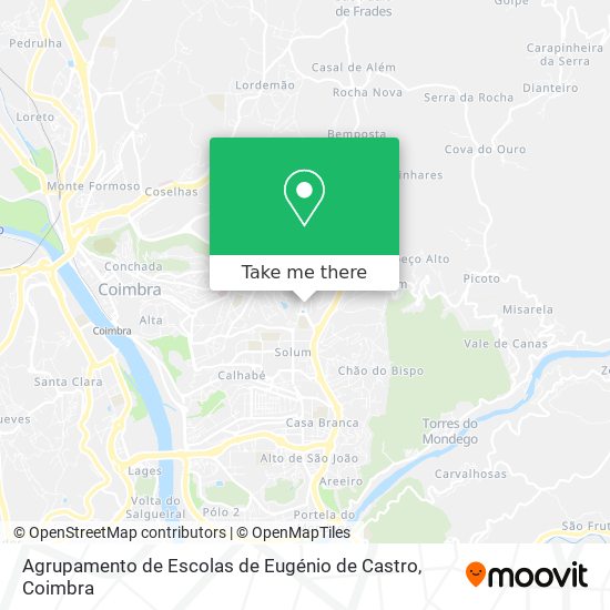 Agrupamento de Escolas de Eugénio de Castro map