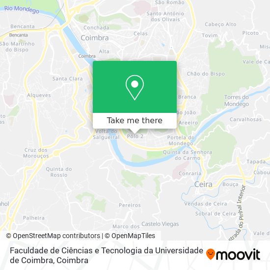 Faculdade de Ciências e Tecnologia da Universidade de Coimbra map