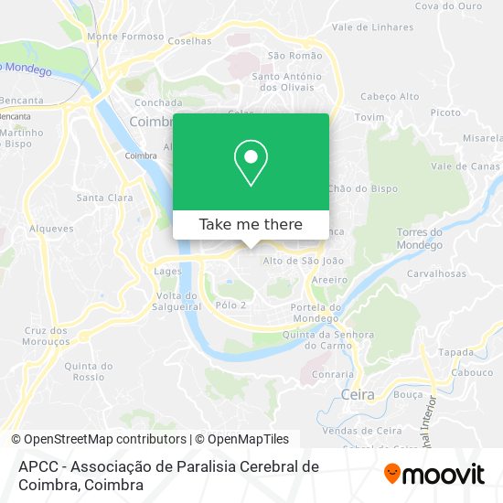 APCC - Associação de Paralisia Cerebral de Coimbra map