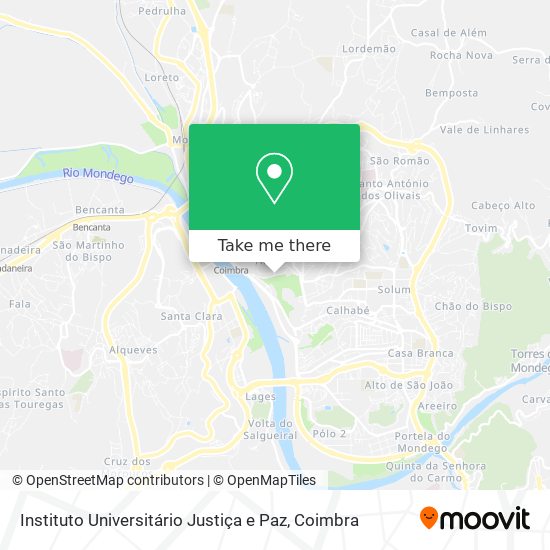 Instituto Universitário Justiça e Paz mapa