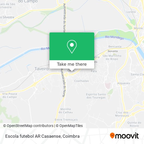 Escola futebol  AR Casaense map