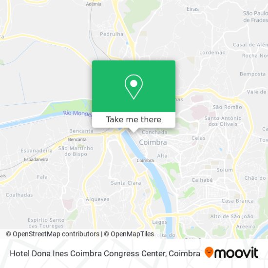 Hotel Dona Ines Coimbra Congress Center map