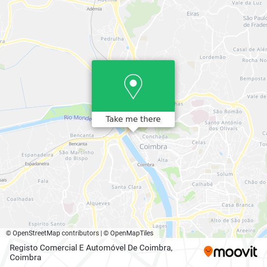 Registo Comercial E Automóvel De Coimbra map