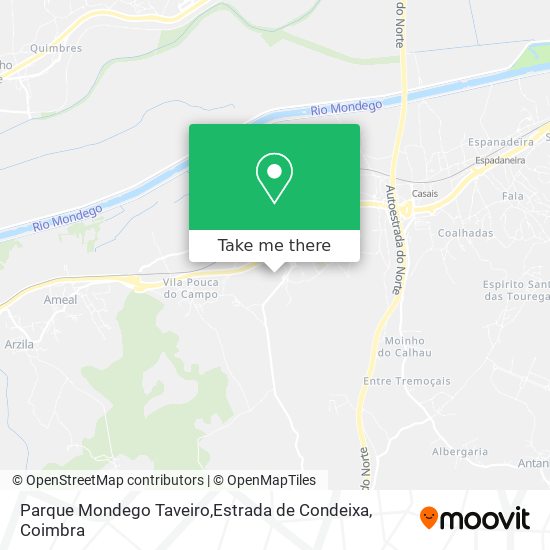Parque Mondego Taveiro,Estrada de Condeixa map