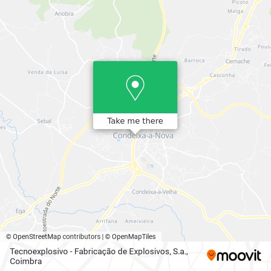 Tecnoexplosivo - Fabricação de Explosivos, S.a. mapa