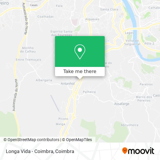 Longa Vida - Coimbra map