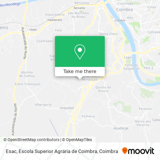 Esac, Escola Superior Agrária de Coimbra map