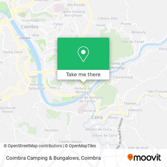 Coimbra Camping & Bungalows map