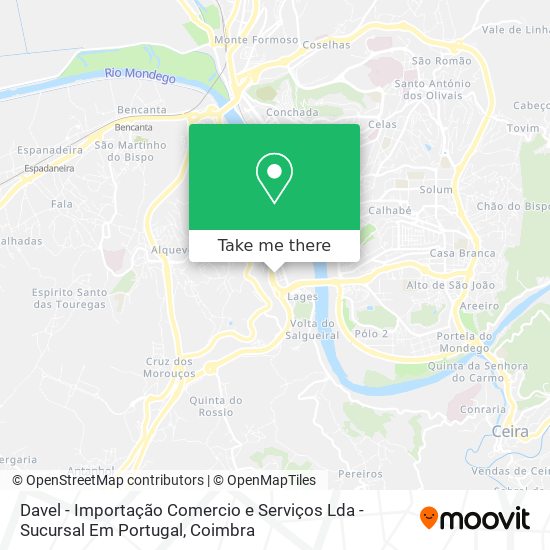 Davel - Importação Comercio e Serviços Lda - Sucursal Em Portugal map