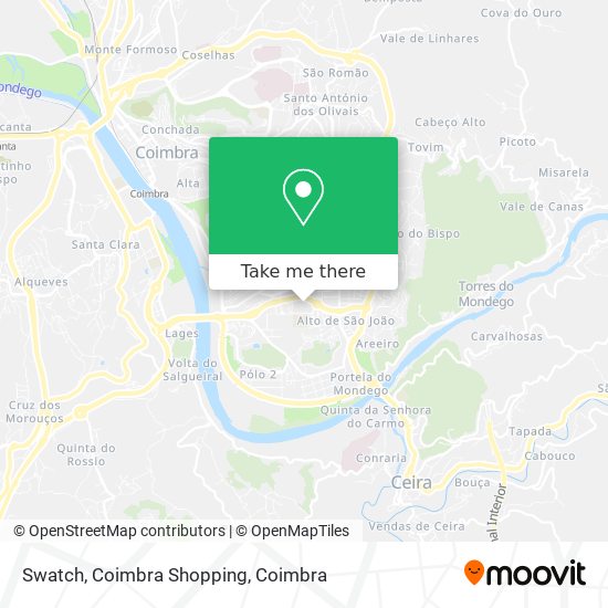 Swatch, Coimbra Shopping map