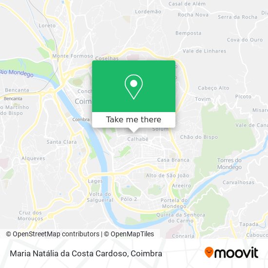 Maria Natália da Costa Cardoso mapa