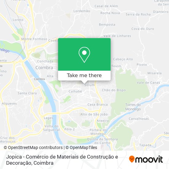 Jopica - Comércio de Materiais de Construção e Decoração mapa