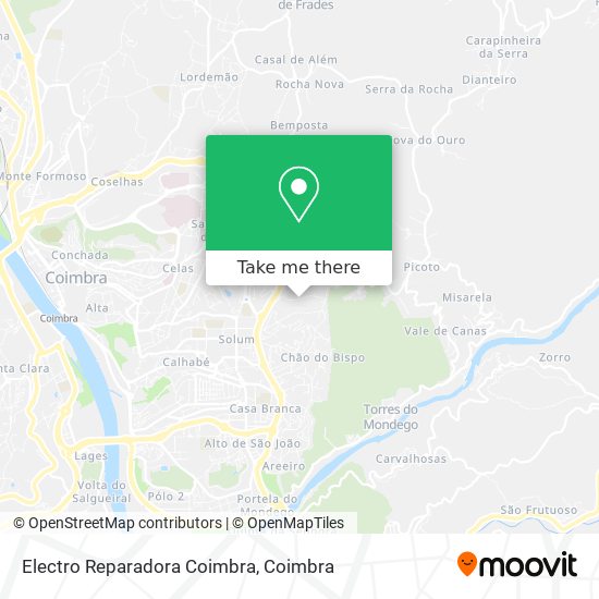 Electro Reparadora Coimbra map