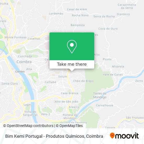 Bim Kemi Portugal - Produtos Químicos map