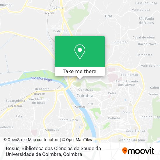 Bcsuc, Biblioteca das Ciências da Saúde da Universidade de Coimbra map