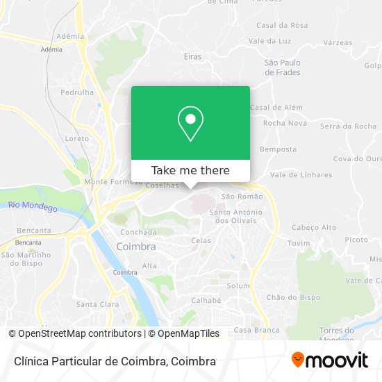 Clínica Particular de Coimbra mapa