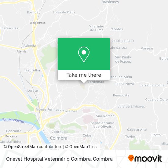 Onevet Hospital Veterinário Coimbra map