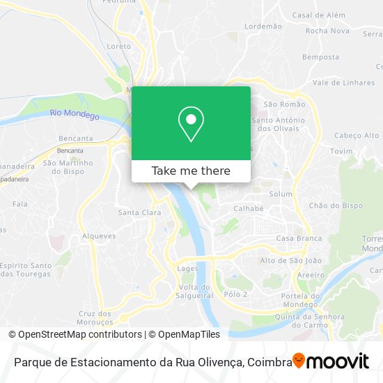 Parque de Estacionamento da Rua Olivença mapa