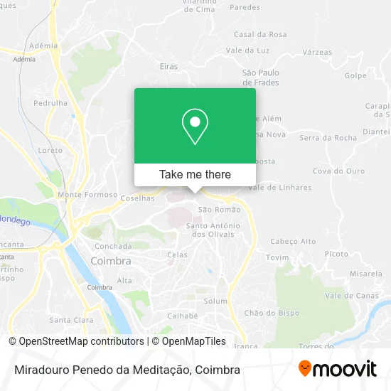 Miradouro Penedo da Meditação map
