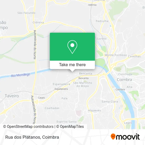 Rua dos Plátanos mapa