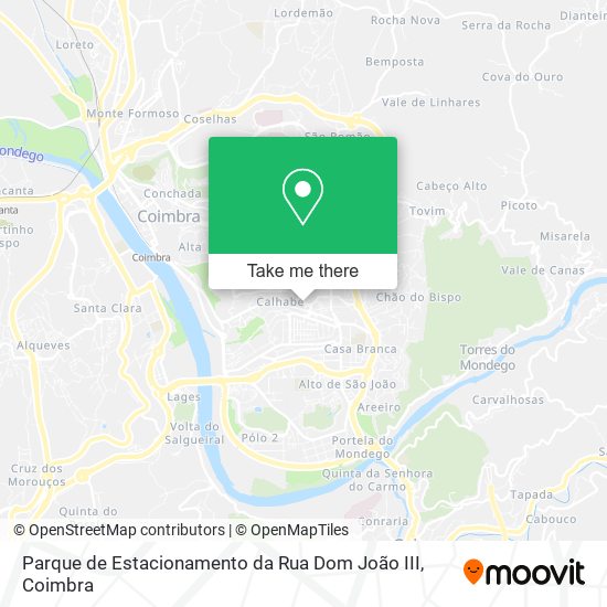 Parque de Estacionamento da Rua Dom João III mapa