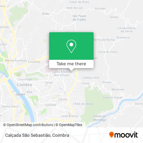 Calçada São Sebastião mapa