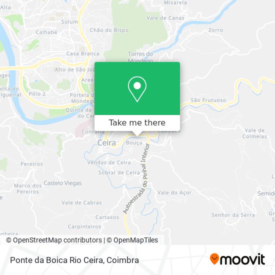 Ponte da Boica Rio Ceira map