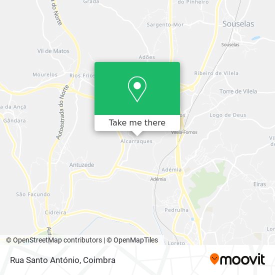 Rua Santo António map