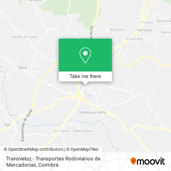 Transveloz - Transportes Rodoviários de Mercadorias map