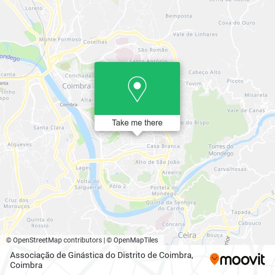 Associação de Ginástica do Distrito de Coimbra map