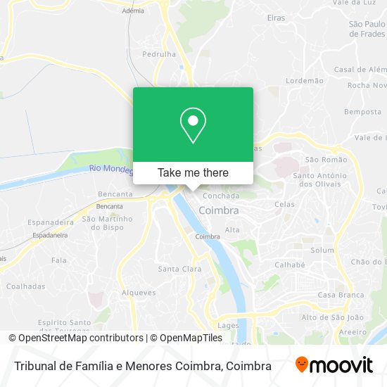 Tribunal de Família e Menores Coimbra map