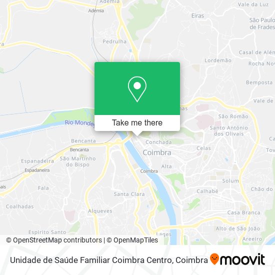 Unidade de Saúde Familiar Coimbra Centro mapa