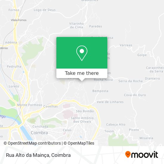 Rua Alto da Mainça map