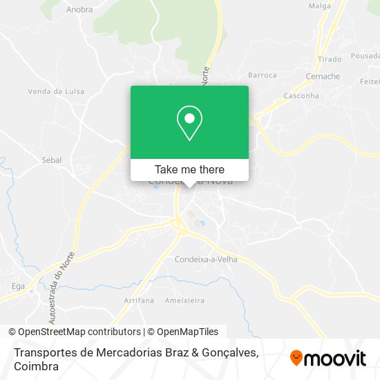Transportes de Mercadorias Braz & Gonçalves mapa