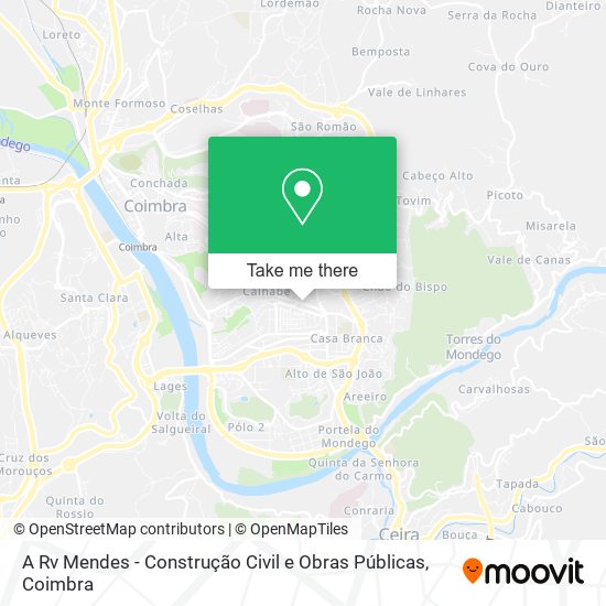 A Rv Mendes - Construção Civil e Obras Públicas mapa