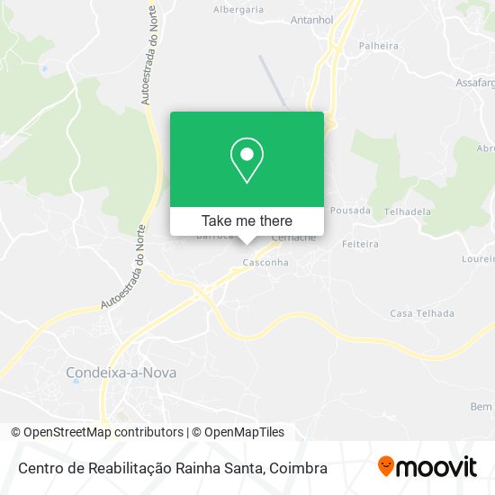 Centro de Reabilitação Rainha Santa mapa