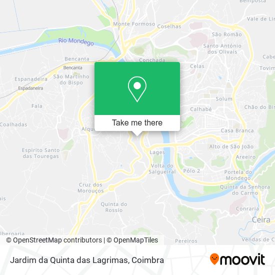 Jardim da Quinta das Lagrimas mapa