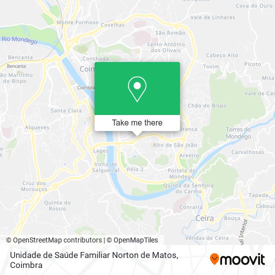 Unidade de Saúde Familiar Norton de Matos mapa