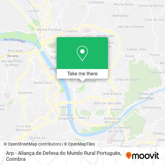 Arp - Aliança de Defesa do Mundo Rural Português map