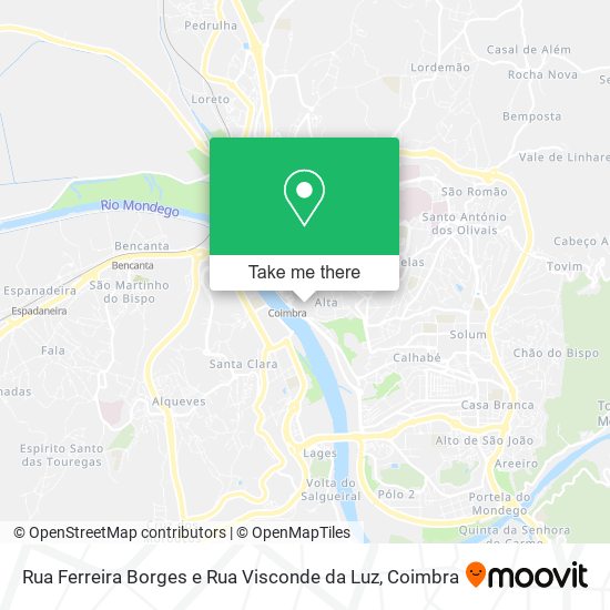 Rua Ferreira Borges e Rua Visconde da Luz mapa
