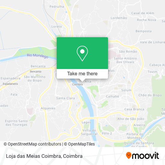 Loja das Meias Coimbra mapa