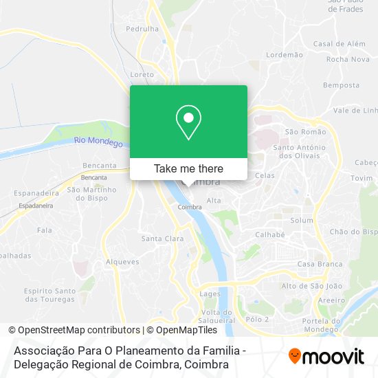 Associação Para O Planeamento da Familia - Delegação Regional de Coimbra map