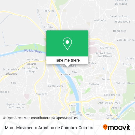 Mac - Movimento Artistico de Coimbra map