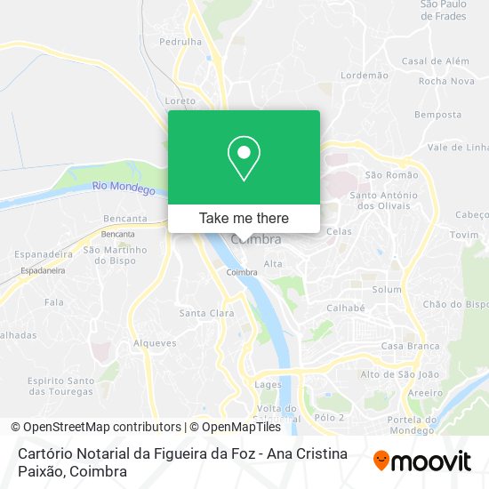 Cartório Notarial da Figueira da Foz - Ana Cristina Paixão mapa