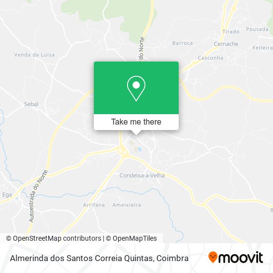 Almerinda dos Santos Correia Quintas mapa