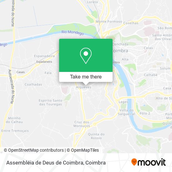 Assembléia de Deus de Coimbra mapa