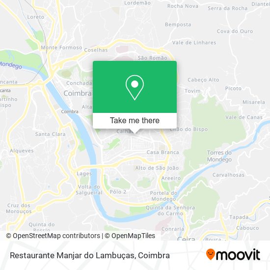 Restaurante Manjar do Lambuças mapa